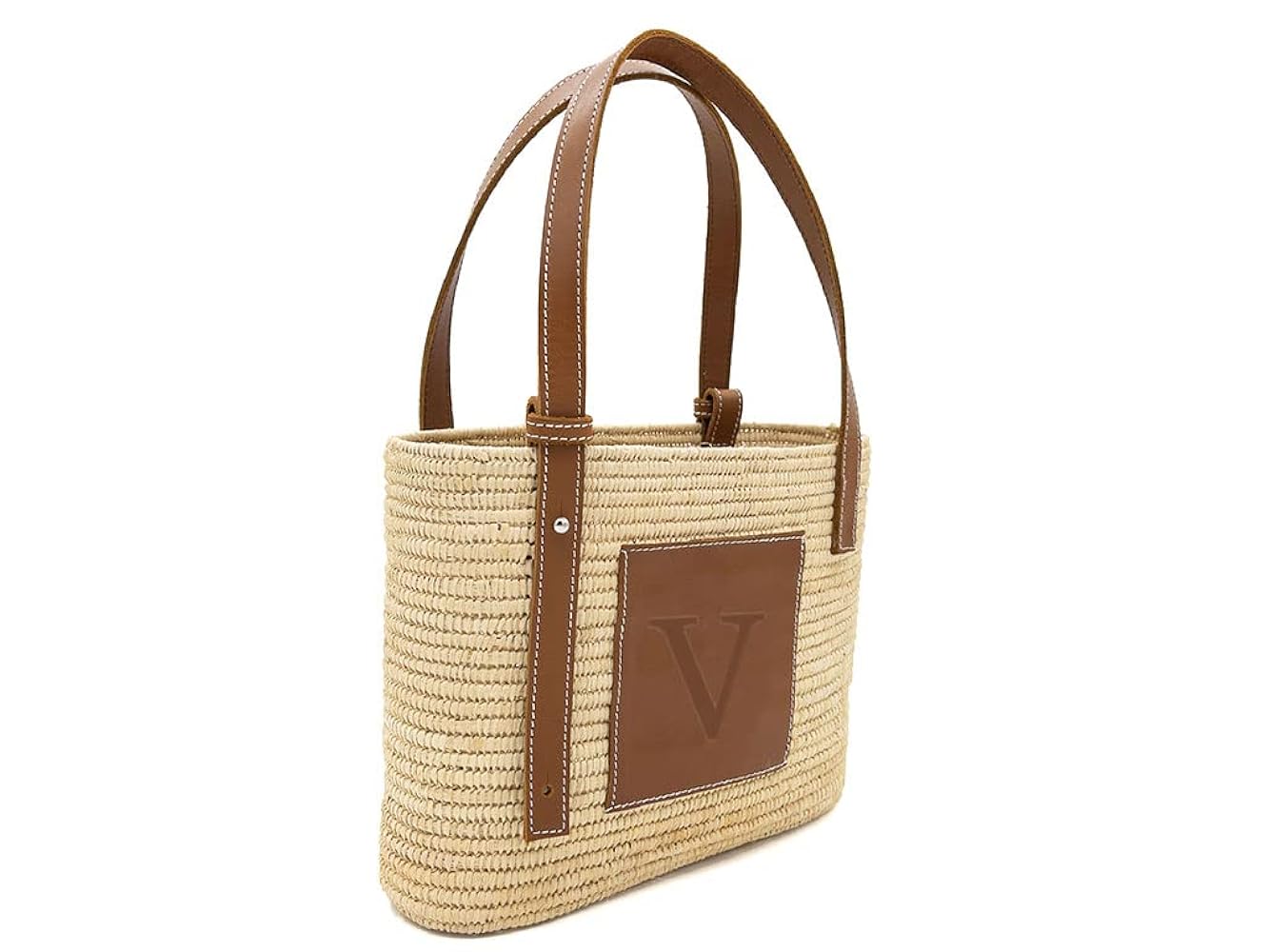 Amazon.com: French Basket Luxury Raffia Bag with Leather